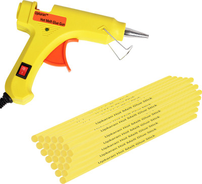 

Upkaran Yellow electric 20W Hot Melt Glue Gun With 25 Pcs Free Big Yellow Hot Melt Glue Sticks(8inch) Standard Temperature Corded Glue Gun(7 mm)