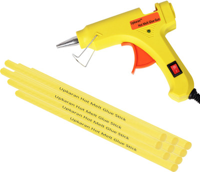 

Upkaran Hot Melt Glue Gun kit 20 Watt With 9 Glue Sticks For Furniture, Decorations, Quick Repairs, Bonding Cloth and Paper Quilling High-Tech Professional Standard Temperature Corded Glue Gun(7 mm)