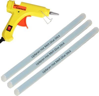 

Upkaran Yellow Super Mini 20W On Off Switch And Indicator With 3 Hot Melt Glue Sticks Standard Temperature Corded Glue Gun(7 mm)
