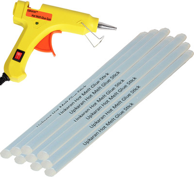 

Upkaran Yellow Super Mini 20W On Off Switch And Indicator With 9 Hot Melt Glue Sticks Standard Temperature Corded Glue Gun(7 mm)