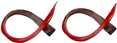 

Fully Colored Extension Red/Maroon Colour with Clip in Straight Piece Hair Extension