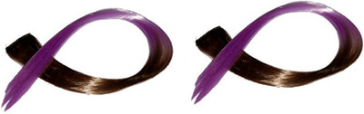 

Fully Colored Extension Clips | Synthetic Extensions For Women In Clip | Colored Extension Purple | Brown Colour Hair Extension