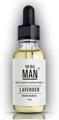 

THE REAL MAN Beard & Mustache Oil Lavender for hair growth with Olive Oil | Sunflower Oil | Vitamin E | Castor Oil | Tea tree Oil | Cedar wood Oil | Jojoba Oil | Almond Oil | Sandalwood Oil | Sesame Oil & free of sulphate & paraben 100% Organic(15ml) Hair
