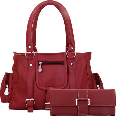 

Lady bar Hand-held Bag(Maroon, Maroon)