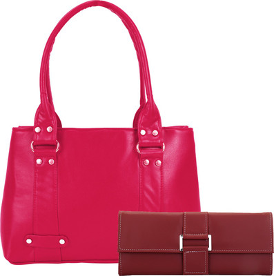 

Lady bar Hand-held Bag(Pink, Maroon), Maroon;pink
