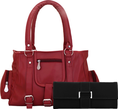 

Lady bar Shoulder Bag(Maroon)