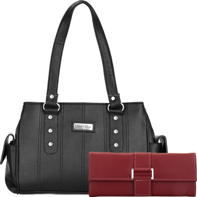 

Lady bar Hand-held Bag(Black, Maroon)