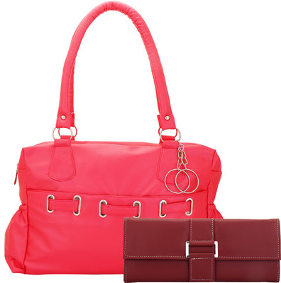 

Lady bar Hand-held Bag(Pink, Maroon), Maroon;pink