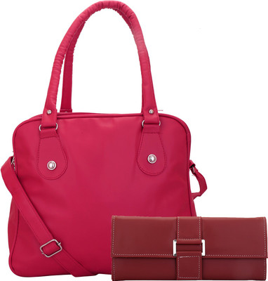 

Lady bar Hand-held Bag(Pink, Maroon), Maroon;pink