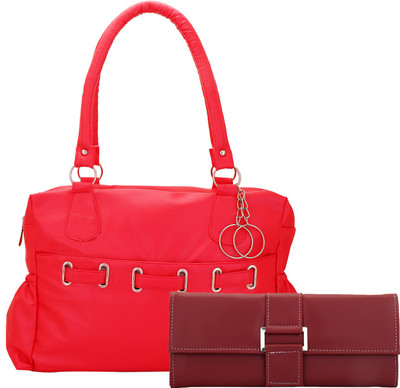 

Lady bar Hand-held Bag(Red, Maroon), Maroon;red