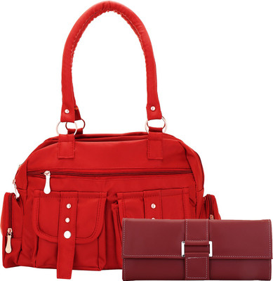 

Lady bar Hand-held Bag(Red, Maroon), Maroon;red