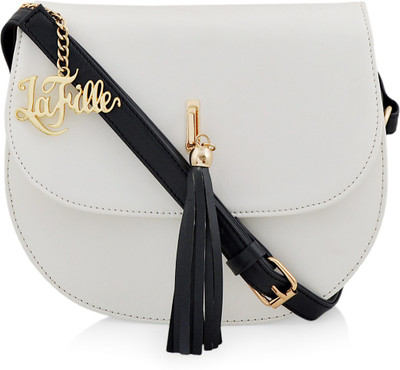 

PURSE BONANZA Sling Bag(White, Black), Black;white
