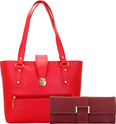 

Lady bar Hand-held Bag(Red, Maroon), Maroon;red
