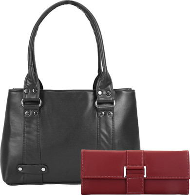 

Lady bar Hand-held Bag(Black, Maroon)