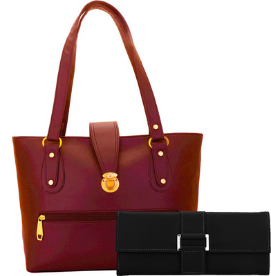 

Lady bar Shoulder Bag(Maroon)