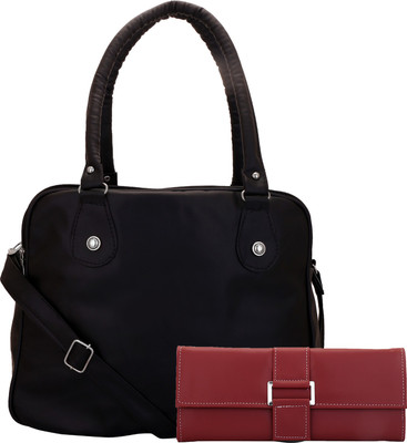 

Lady bar Hand-held Bag(Black, Maroon)