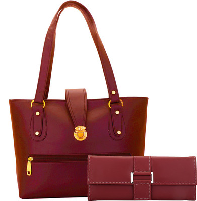 

Lady bar Hand-held Bag(Maroon, Maroon)