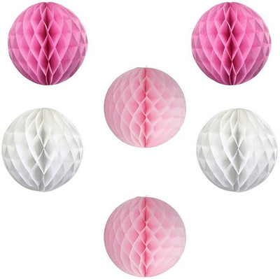 

Bronzing rose Honeycomb Pom Ball(Round Pack of 6)