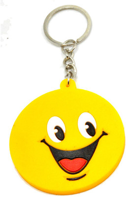

Faynci Smiling face Synthetic Yellow PVC soft Key Chain Key Chain