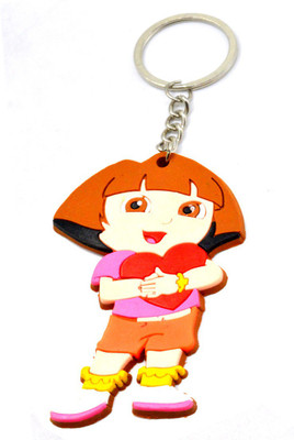 

Faynci Beautiful cute Girl with Red Heart Keychain Key Chain