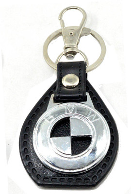 

Faynci BMW High Quality Stainless Steel logo Leather Key Chain Key Ring with Hook for Car, Bike Key Chain