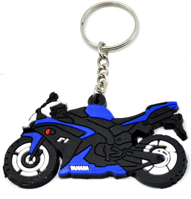

Faynci Yamaha F1 Bike Logo Synthetic PVC soft Blue/Black/White Key Chain Key Chain