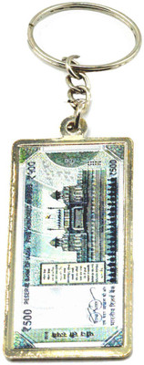 

Faynci Indian 500 rupees Currency Note High Quality Metal collectible Key Chain For Car Bike Bags Key Chain