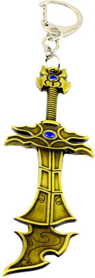 

Faynci Ancient War Sword with Blue Crystal keyring Key Chain for Fashion World Key Chain