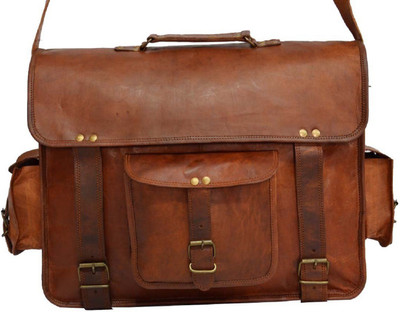 

mangalmurti 16 inch Laptop Messenger Bag(Brown), Mmh003