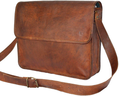 

mangalmurti 11 inch Laptop Messenger Bag(Brown), Brown-010