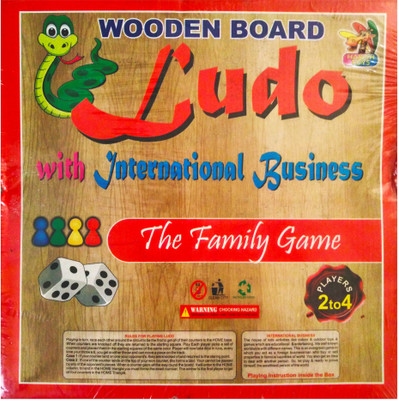 

Nici Wooden Ludo with Interrnational Business(Multicolor)