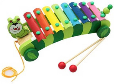 

TALKING GANESHA Caterpillar Wooden High Quality Xylophone Toy (Multicolor)(Multicolor)