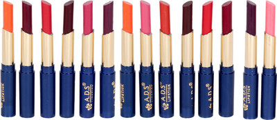 

ADS Waterproof lipstick set of 14 multicolor ( ba)(Multicolor)