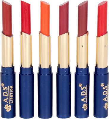 

ADS Waterproof lipstick set of 6 multicolor -(ba)(Multicolor, 1.5 ml)