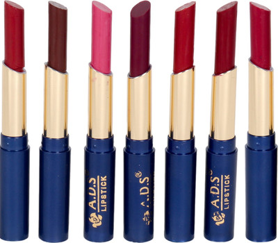 

ADS Waterproof lipstick set of 7 multicolor -(bb)(Multicolor, 1.5 ml)