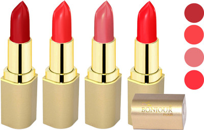 

Bonjour Paris Soft Creame Matte Lipstick(Dark Red-Sweet Red-Hot Mauve-Red, 16.8 g)