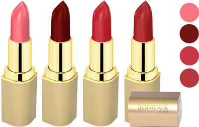 

Bonjour Paris Soft Creame Matte Lipstick(Burnt Amber-Maroon-Cherry-Brick, 16.8 g)
