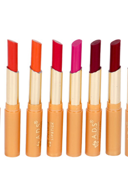 

ADS Waterproof organic lipstick set of 6 multicolor -(bbb)(Multicolor, 1.5 ml)