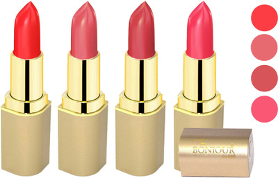 

Bonjour Paris Soft Creame Matte Lipstick(Sweet Red-Hot Mauve-Mauve-Baby Pink, 16.8 g)