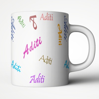 46% OFF on Abaronee Aditi in name style2 Ceramic Coffee Mug(350 ml) on  Flipkart 