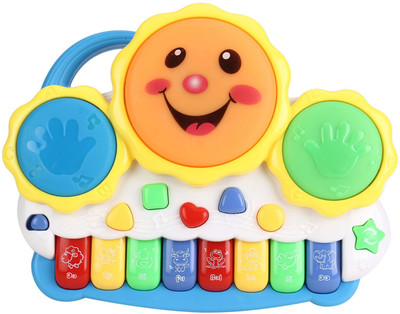 

Flipzon Drum Keyboard Musical Toys, Multi Color(Multicolor)
