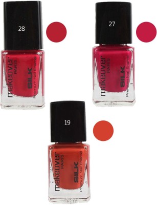 

Makeover Professional Nail Paint Combo (Rosewood-Pink-28 , Love-Affair-27 , Spicy-Magneta-19) Multi(Pack of 3)