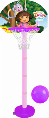 

Dora & Friends Adjustable Height Basketball Set(Multicolor)