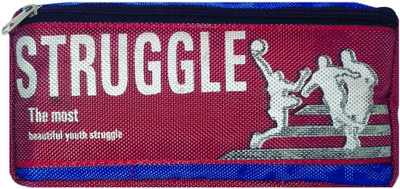 

Monte Polo Struggle Struggle youth Art Canvas Pencil Box(Set of 1, Maroon)