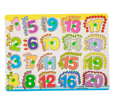 

FabSeasons Colorful Wooden Numbers (1-20) Blocks / Puzzle For Kids(1 Pieces)