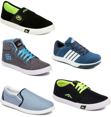 

Asian Men Casual & Running Shoes Combo Pack of 5 Casuals For Men(Multicolor