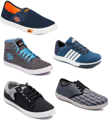 

Asian Men Casual & Running Shoes Combo Pack of 5 Casuals For Men(Multicolor