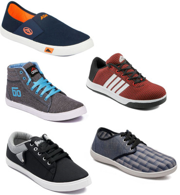 

Asian Men Casual & Running Shoes Combo Pack of 5 Casuals For Men(Multicolor