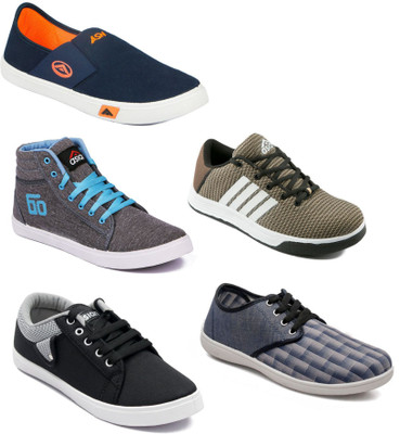 

Asian Men Casual & Running Shoes Combo Pack of 5 Casuals For Men(Multicolor