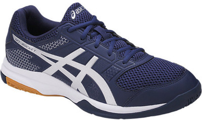 Asics GEL - ROCKET 8 - INDIGO BLUE/SILVER/WHITE Badminton Shoes For Men(Blue, White) Asics GEL - ROCKET 8 - INDIGO BLUE/SILVER/WHITE Badminton Shoes For Men(Blue, White)